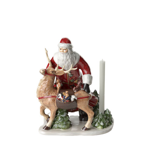 PÈRE NOËL AVEC CERF