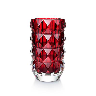 LOUXOR VASE ROND ROUGE