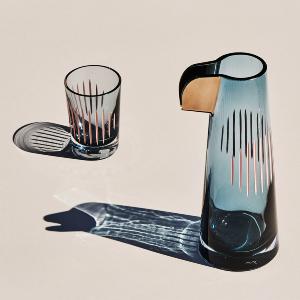 CARAFE PARROT BLEU ACIER